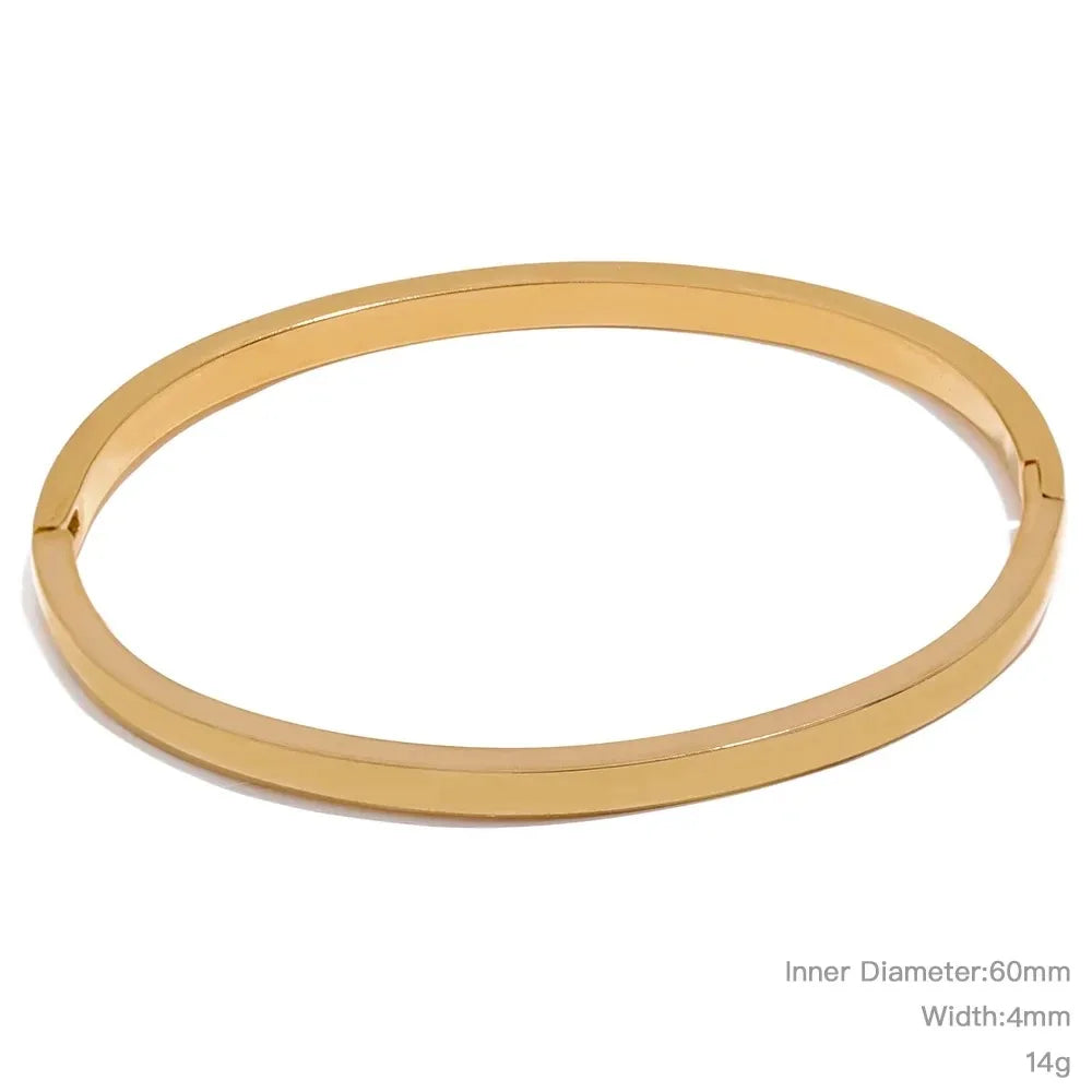 Smooth Minimalist Stainless Steel Bangle | Choice of Designs