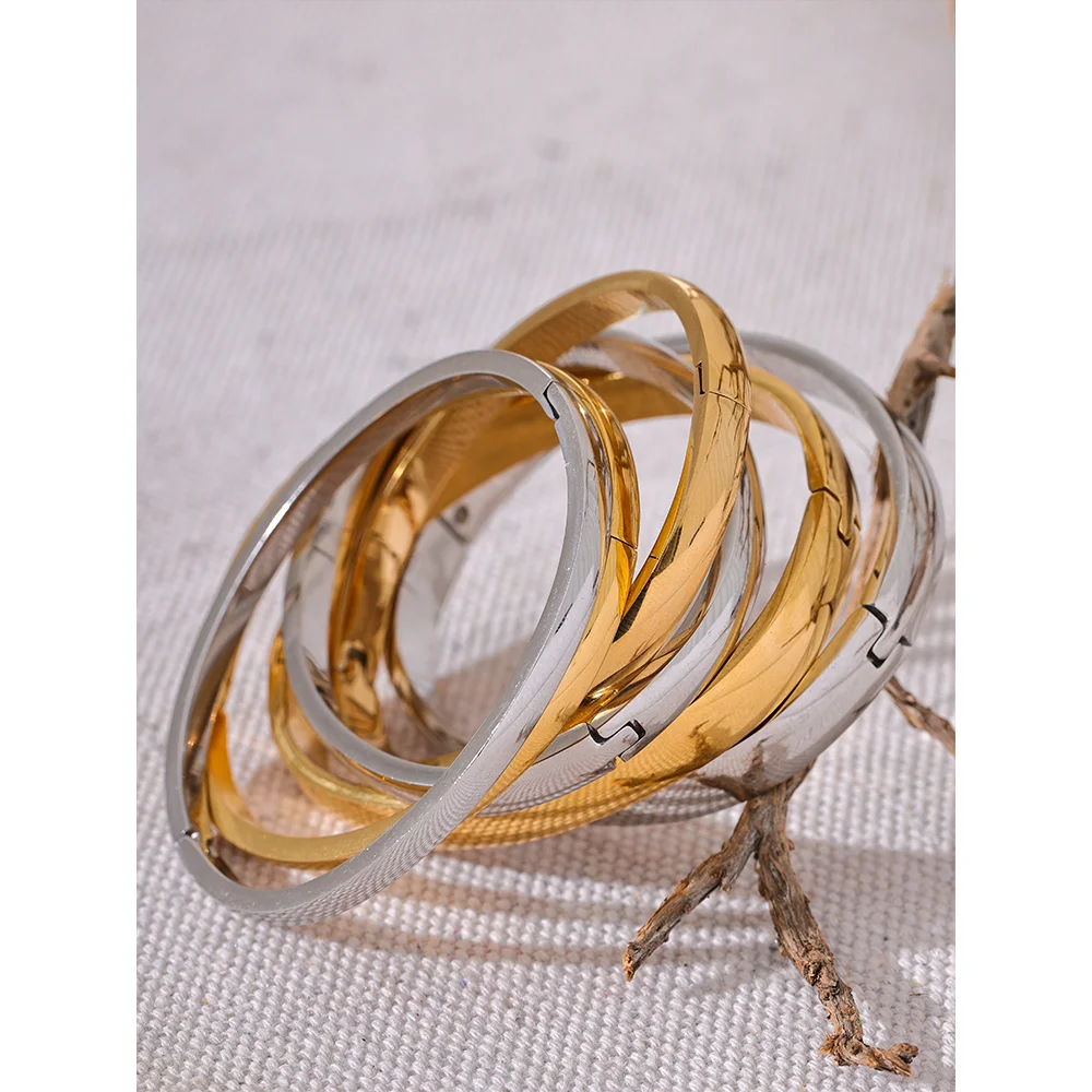 Smooth Minimalist Stainless Steel Bangle | Choice of Designs