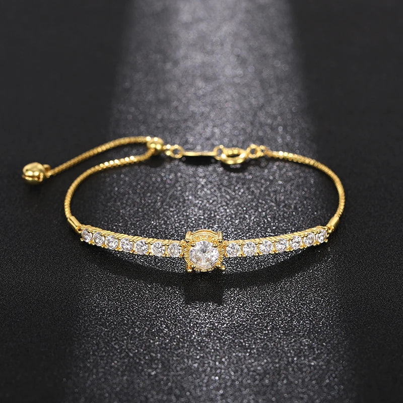 Adjustable Cubic Zirconia Bracelet