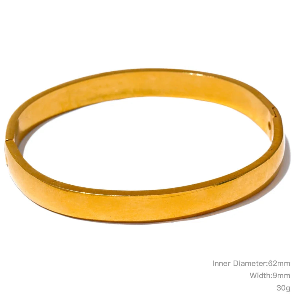 Smooth Minimalist Stainless Steel Bangle | Choice of Designs