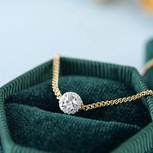 Adjustable Zirconia Bracelet | Gold-Tone