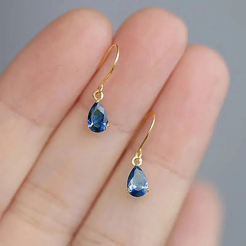 Pear Cubic Zirconia Dangle Earrings