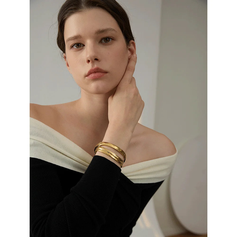 Smooth Minimalist Stainless Steel Bangle | Choice of Designs