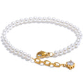 Pearl & Zirconia Charm Bracelet | White or Grey