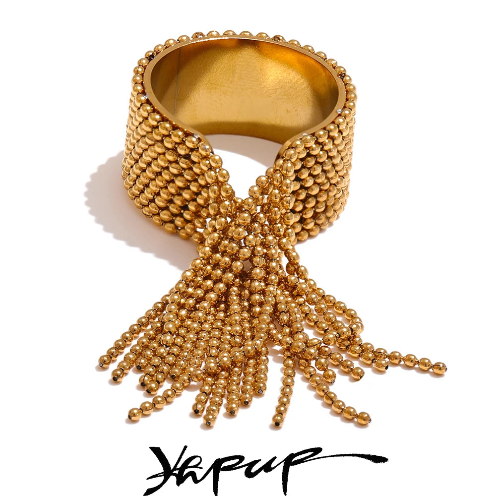 Chain Tassel Adjustable Statement Ring | Choice of Finishes