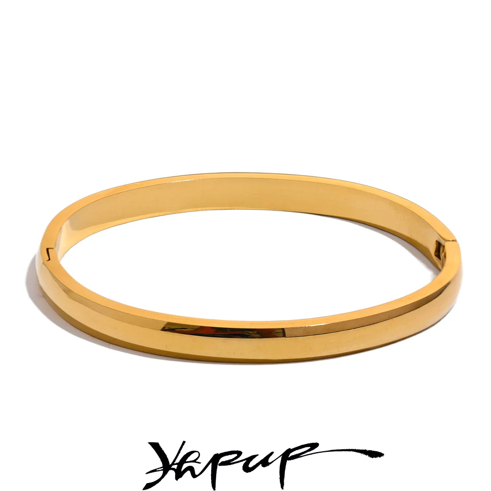 Smooth Rounded Stainless Steel Bangle | Gold & Silver-Tone
