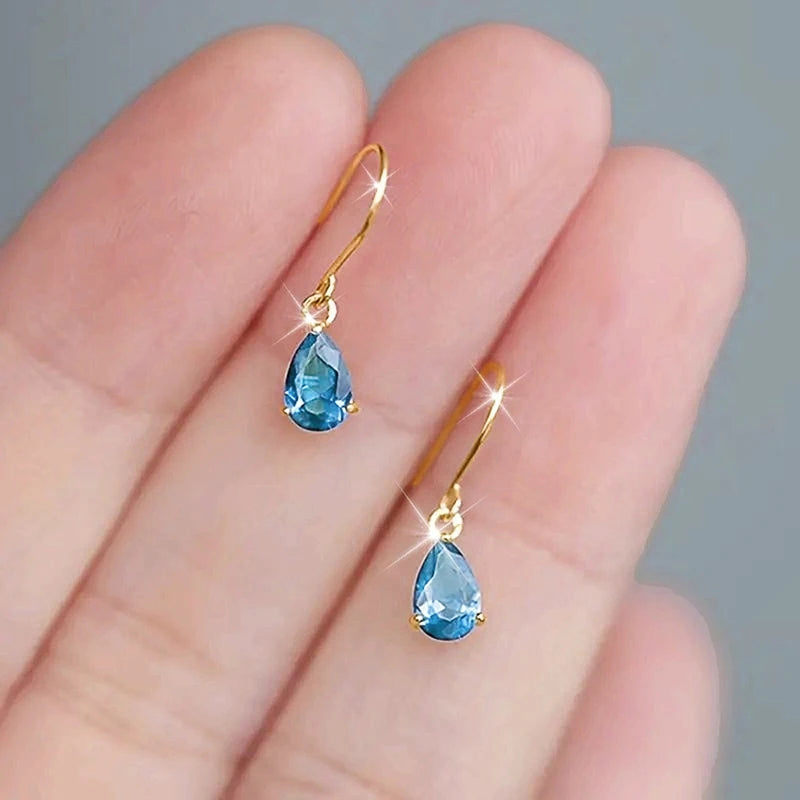 Pear Cubic Zirconia Dangle Earrings