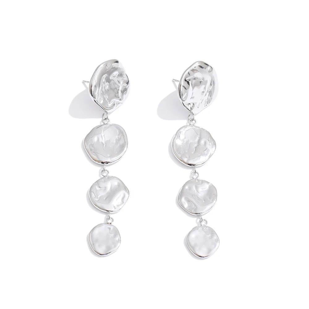 Round Chain Drop Earrings | Gold & Silver-Tone