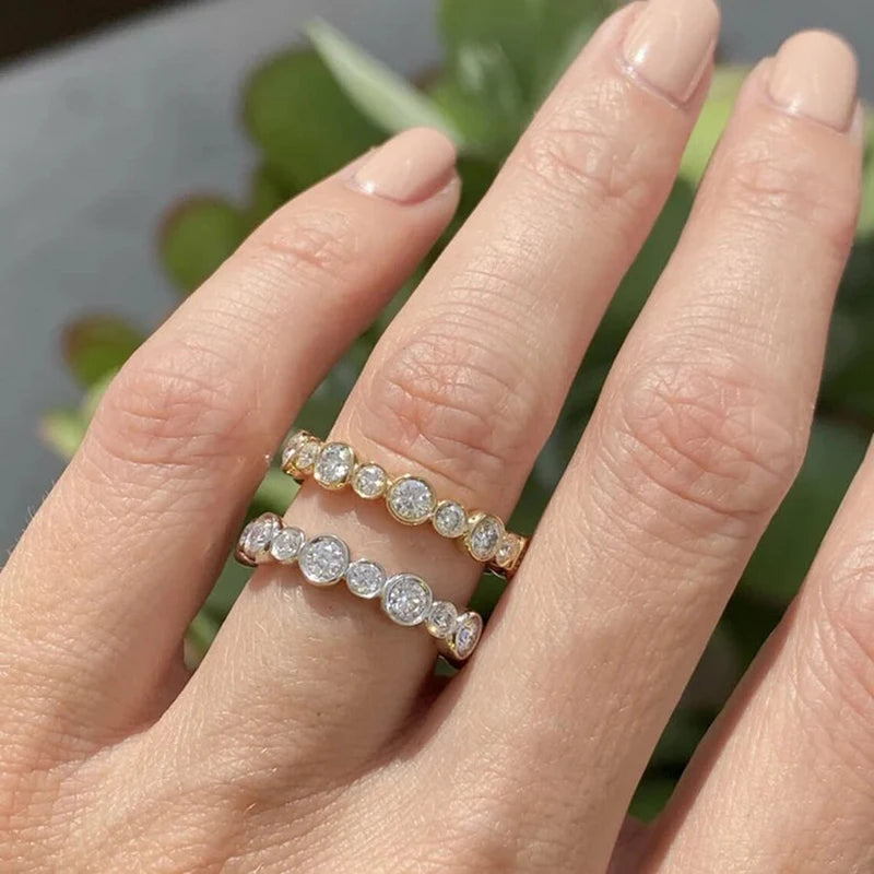 Round Cubic Zirconia Promise Ring
