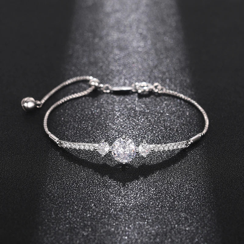Adjustable Cubic Zirconia Bracelet