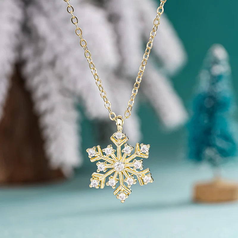 Shimmering Snowflake Pendant Necklace | Winter Collection