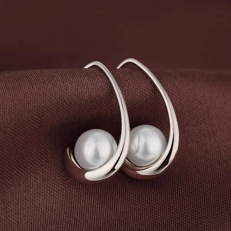 Imitation Pearl Elegant Drop Earrings