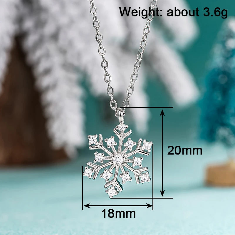 Shimmering Snowflake Pendant Necklace | Winter Collection