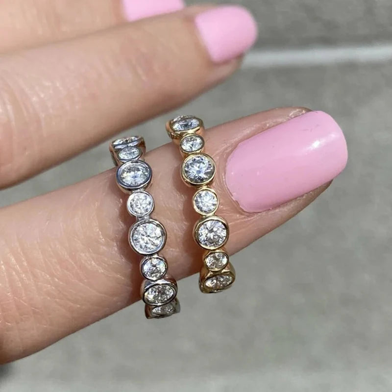 Round Cubic Zirconia Promise Ring