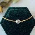 Adjustable Zirconia Bracelet | Gold-Tone