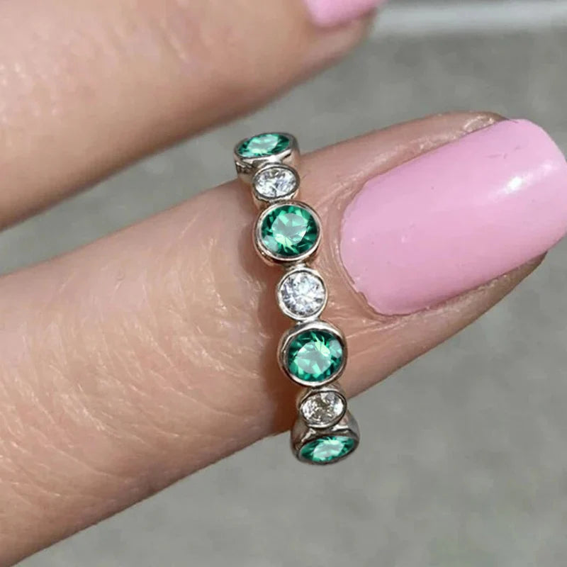 Round Cubic Zirconia Promise Ring