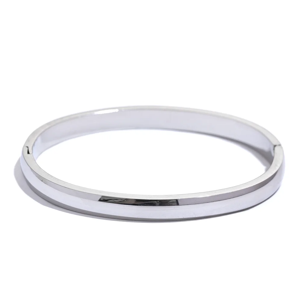 Smooth Rounded Stainless Steel Bangle | Gold & Silver-Tone
