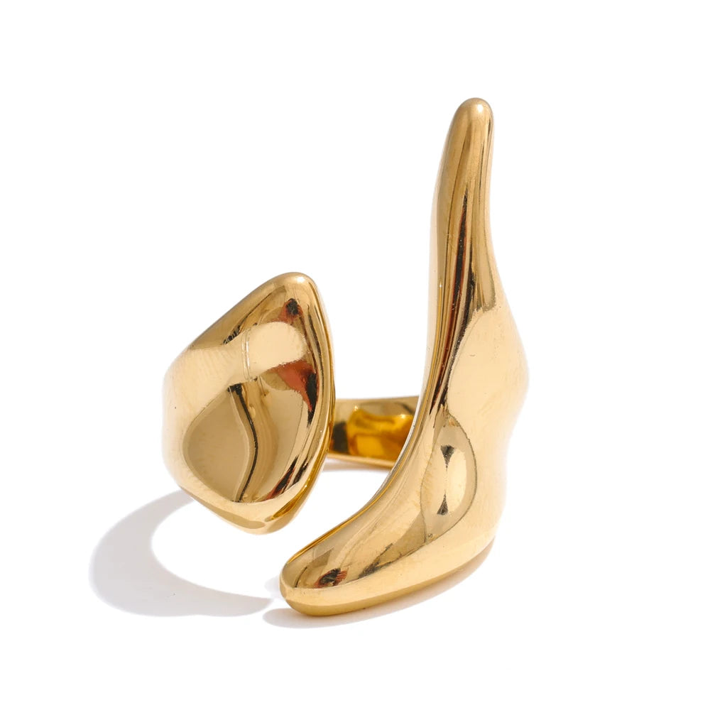 Adjustable Geometric Statement Ring | Gold & Silver-Tone