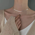 Smooth Snake Chain Necklace | Silver-Tone