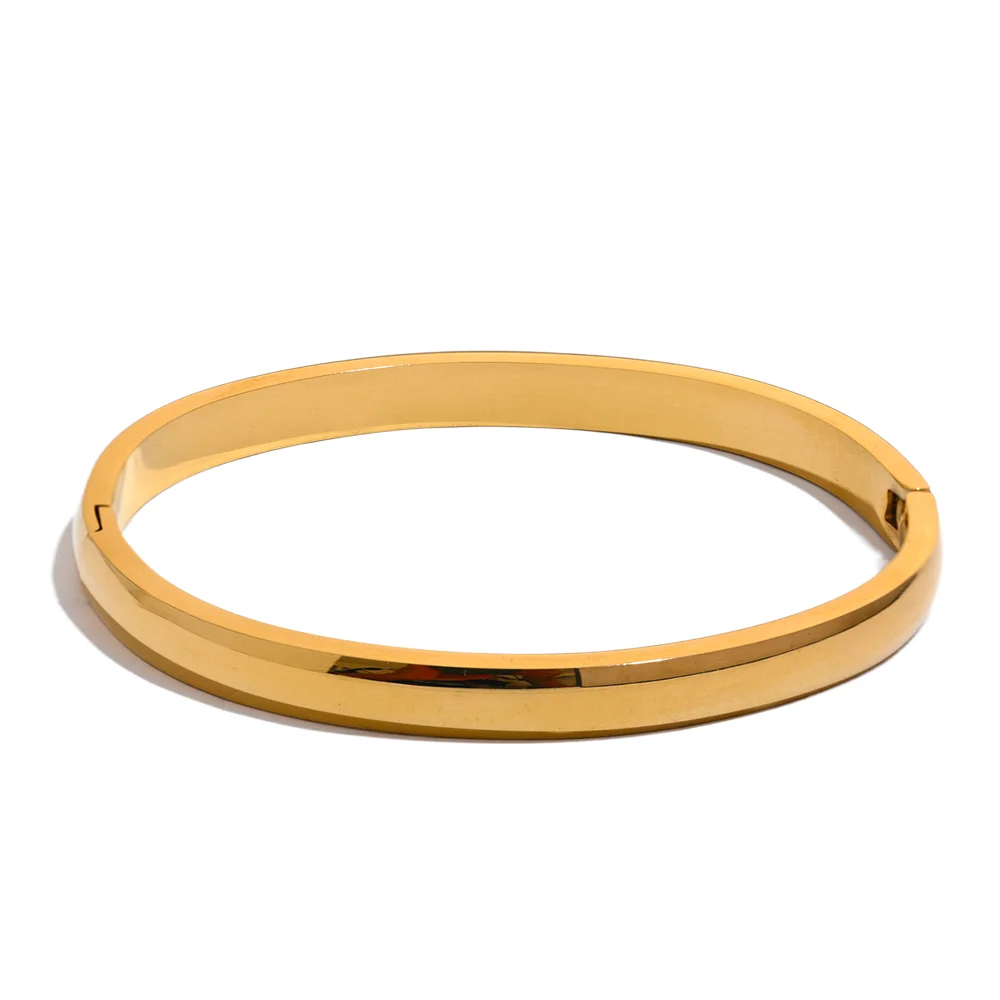 Smooth Rounded Stainless Steel Bangle | Gold & Silver-Tone