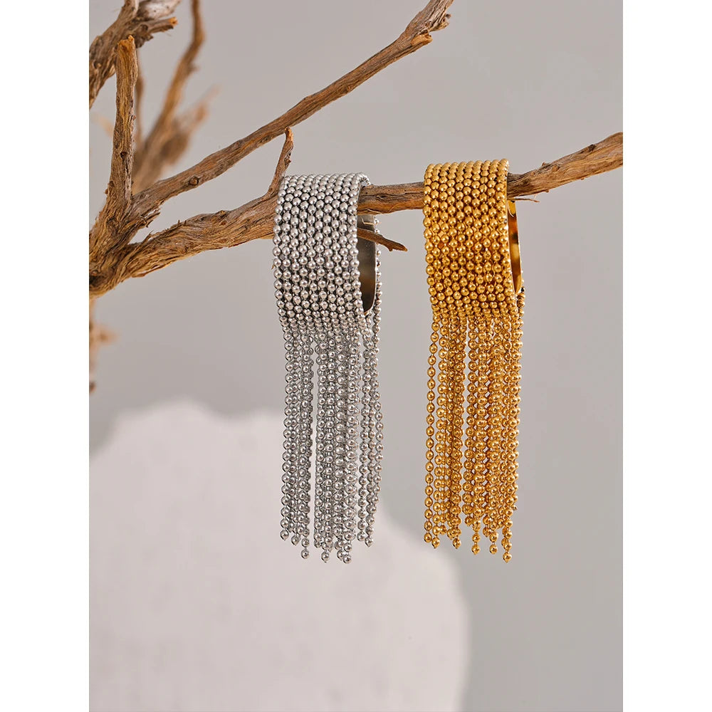 Chain Tassel Adjustable Statement Ring | Choice of Finishes