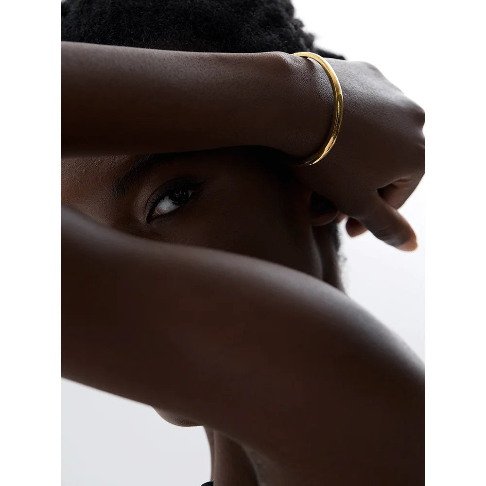 Smooth Rounded Stainless Steel Bangle | Gold & Silver-Tone