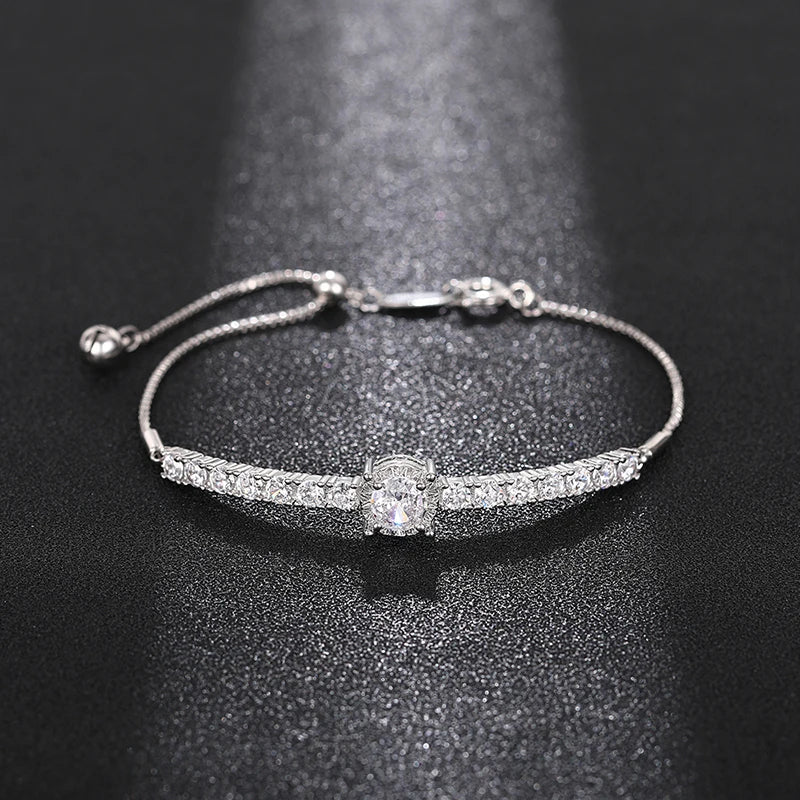 Adjustable Cubic Zirconia Bracelet