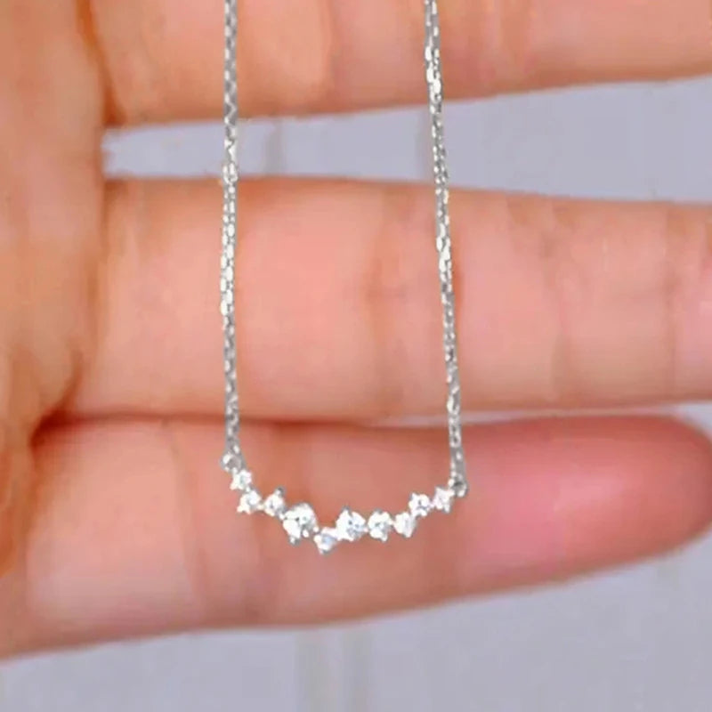 Cubic Zirconia Pendant Necklace | Gold & Silver-Tone
