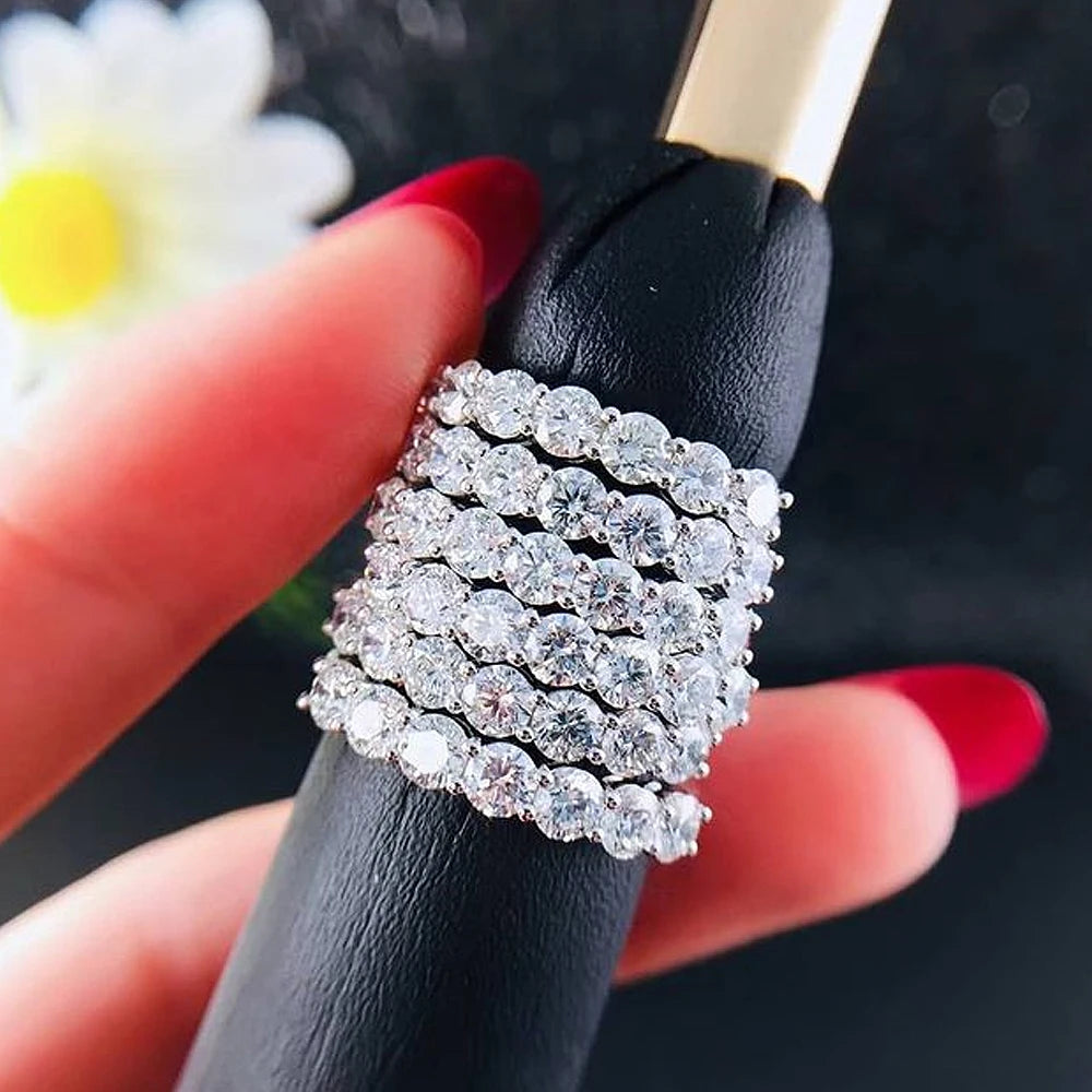 Classic Cubic Zirconia Band | Silver-Tone