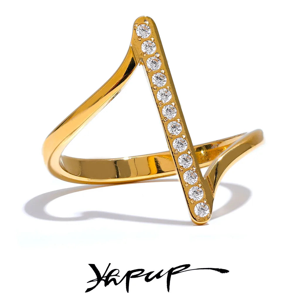 Twisted Zirconia Ring | Gold & Silver-Tone