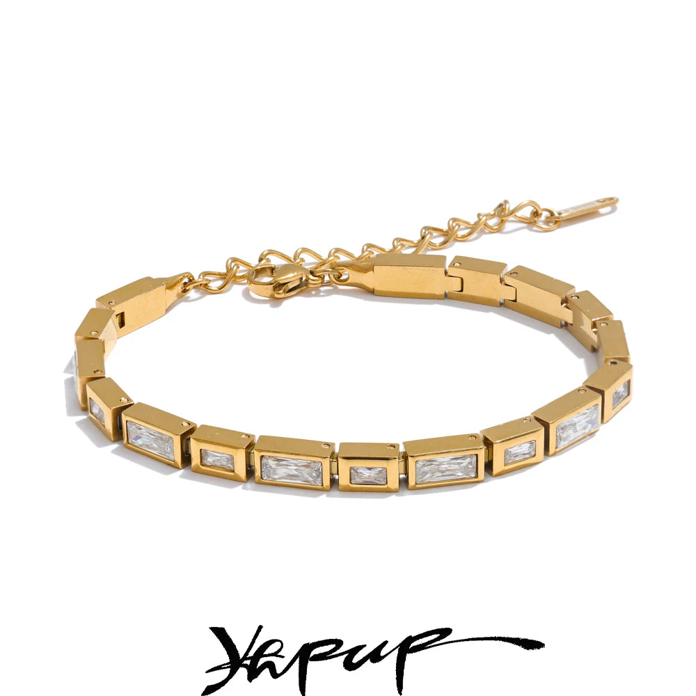 Sparkling Zirconia Bangle | Gold & Silver-Tone