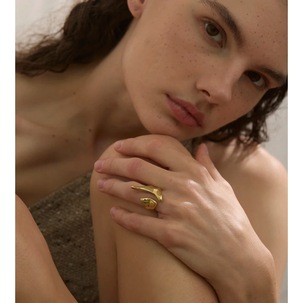 Adjustable Geometric Statement Ring | Gold & Silver-Tone