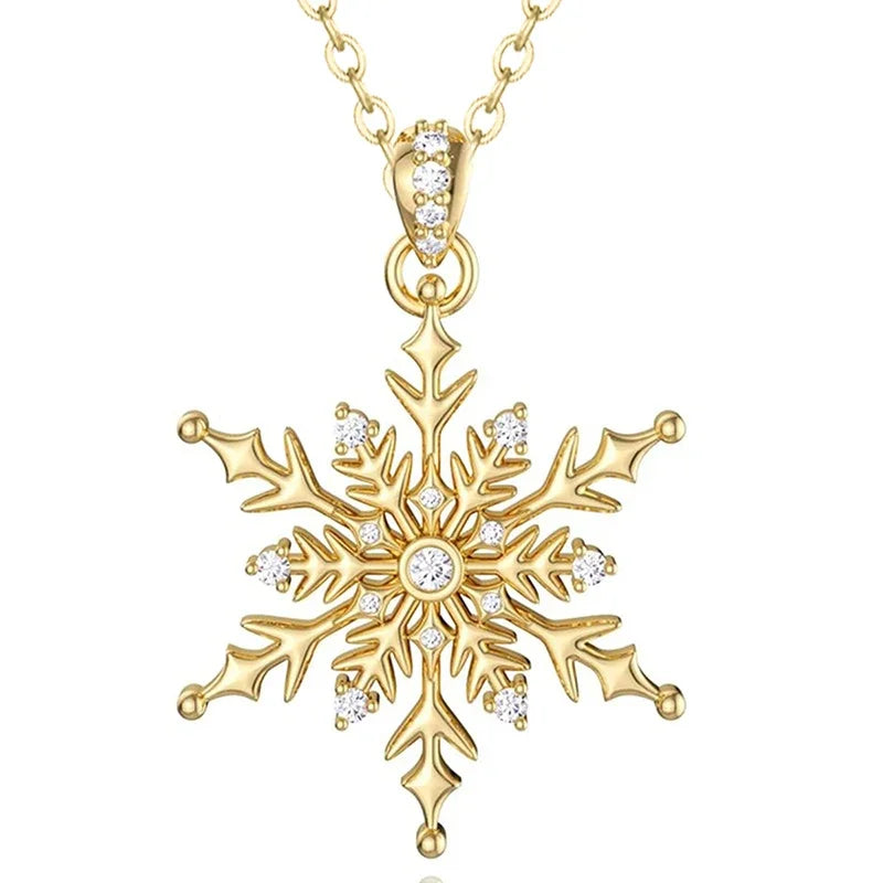 Snowflake Christmas Pendant Necklace