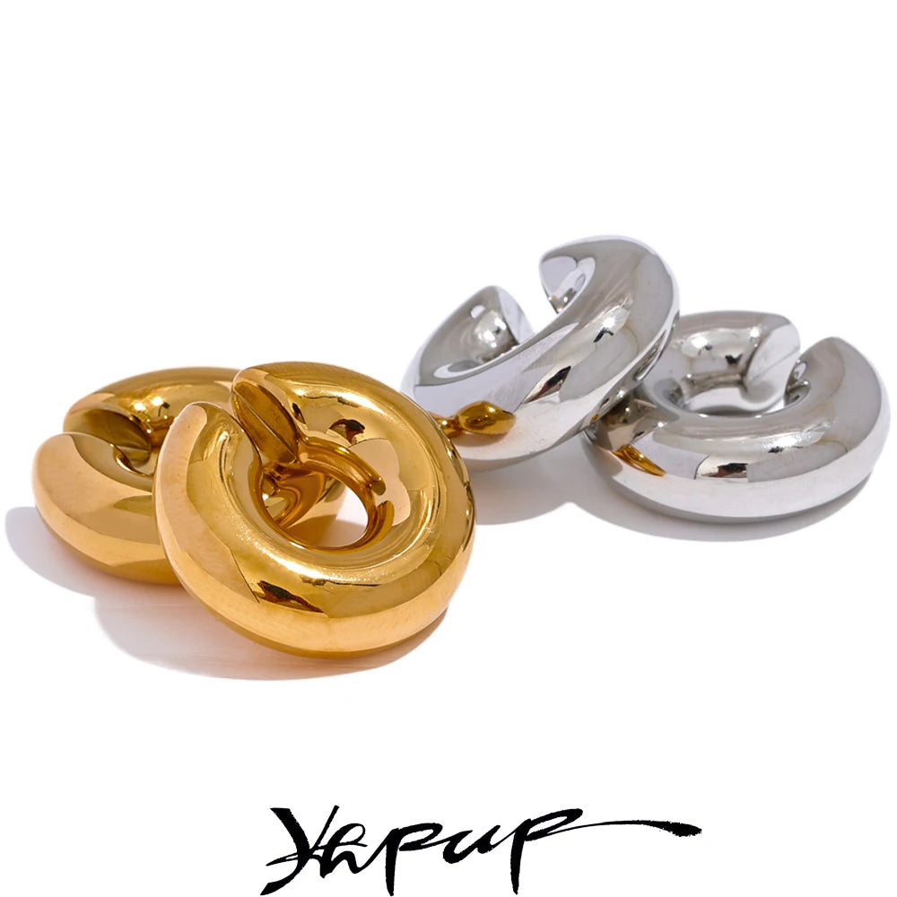 Chunky Non-Pierced Ear Cuff | Gold & Silver-Tone
