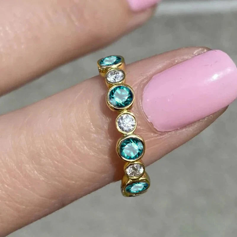 Round Cubic Zirconia Promise Ring
