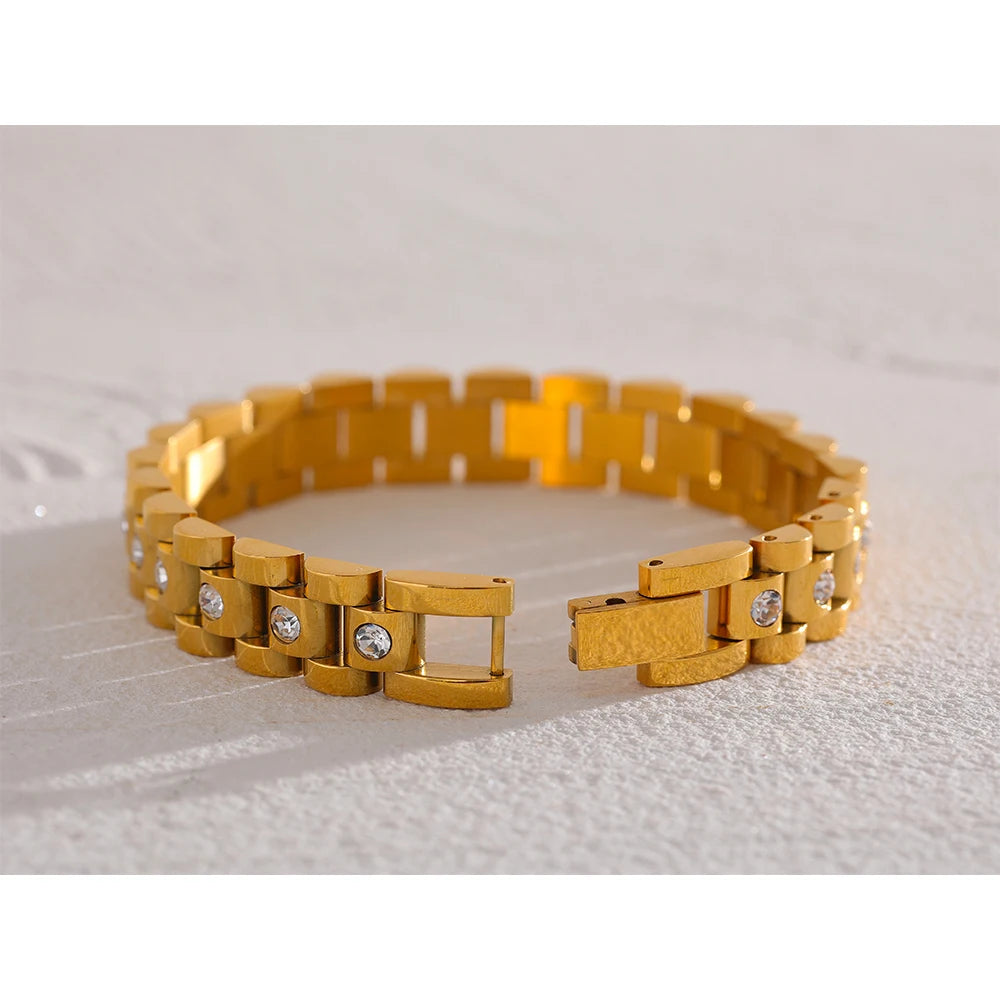 Pearl-Accent Cuban Chain Bracelet | Choice of Designs