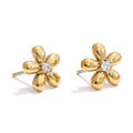 Zirconia Flower Stud Earrings | Gold & Silver-Tone