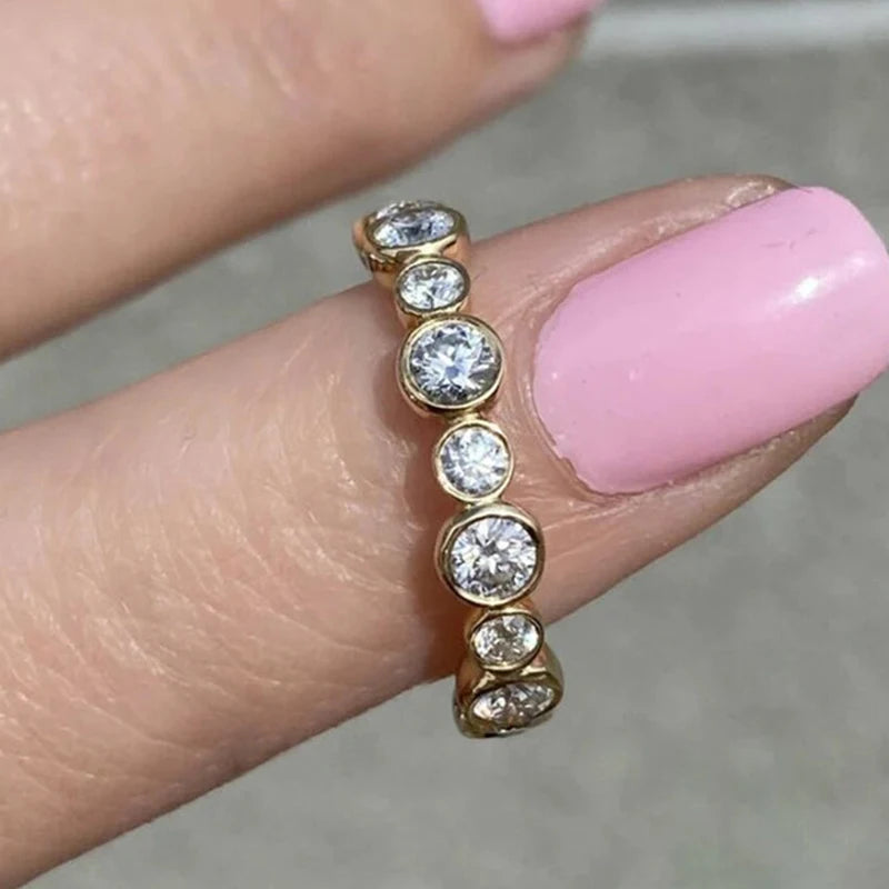 Round Cubic Zirconia Promise Ring
