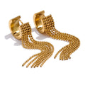Long Chain Tassel Earrings | Gold, Silver & Mixed