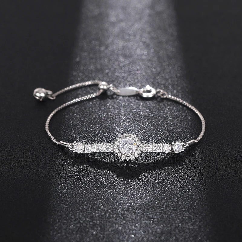 Adjustable Cubic Zirconia Bracelet