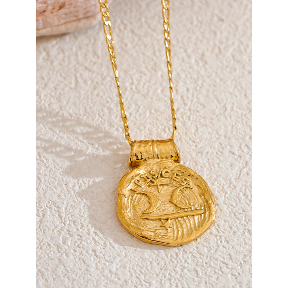 Zodiac Constellation Pendant Necklace | 12 Signs
