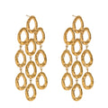 Sculptural Drop Dangle Earrings | Gold & Silver-Tone