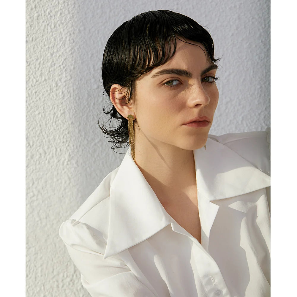 Long Tassel Drop Earrings | Gold & Silver-Tone