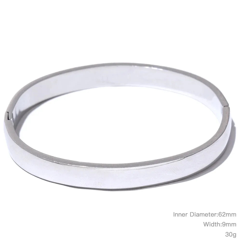 Smooth Minimalist Stainless Steel Bangle | Choice of Designs