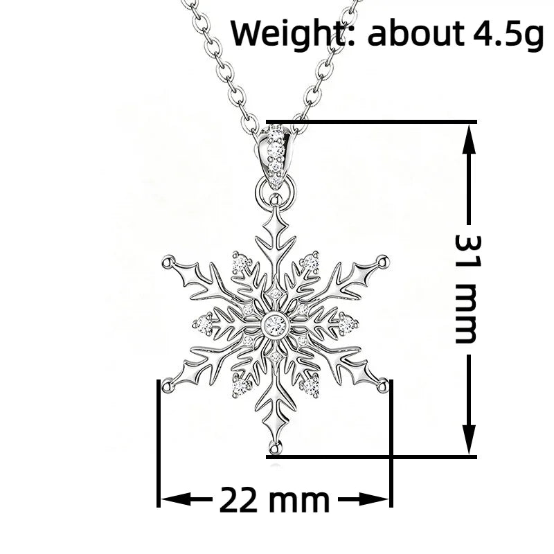 Snowflake Christmas Pendant Necklace