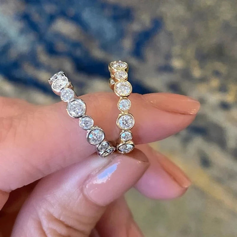 Round Cubic Zirconia Promise Ring