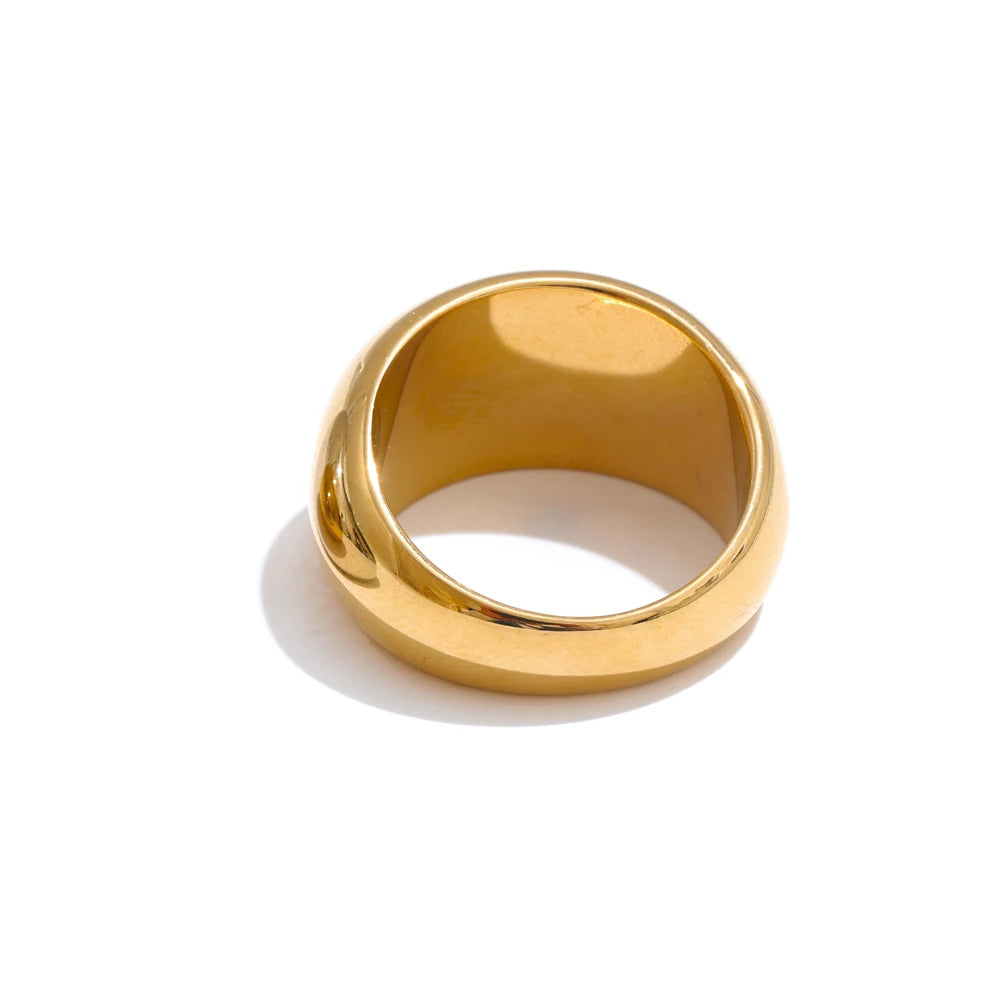 Sculpted Chunky Minimalist Ring | Gold & Silver-Tone