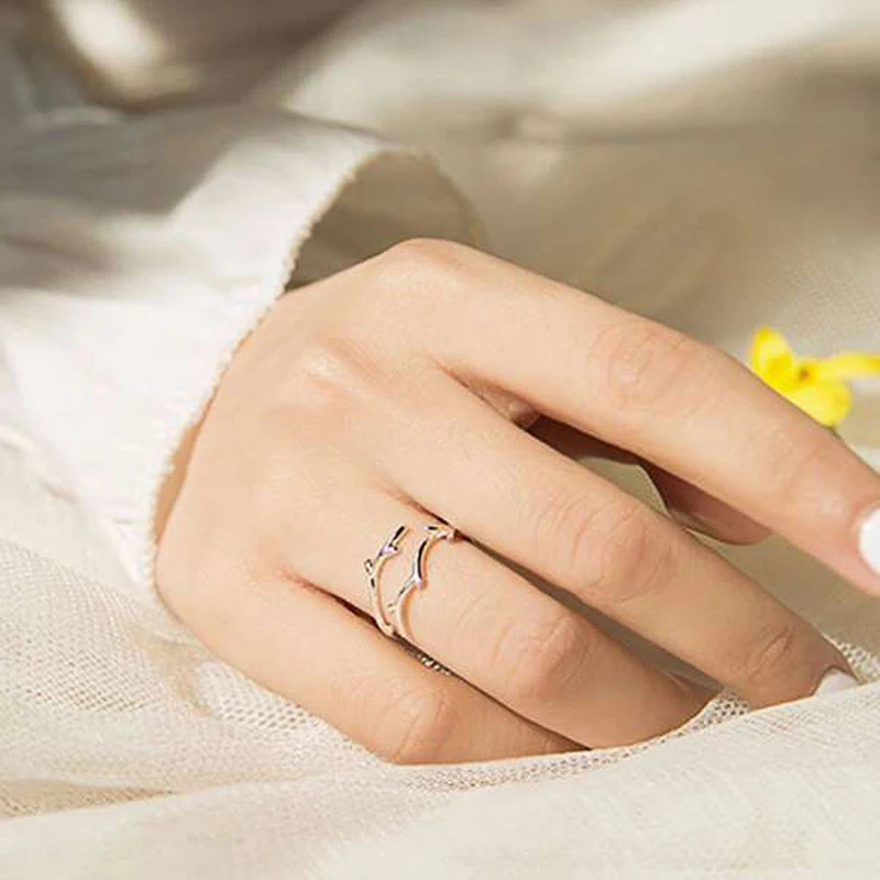 Olive Leaf Open Ring | Silver-Tone