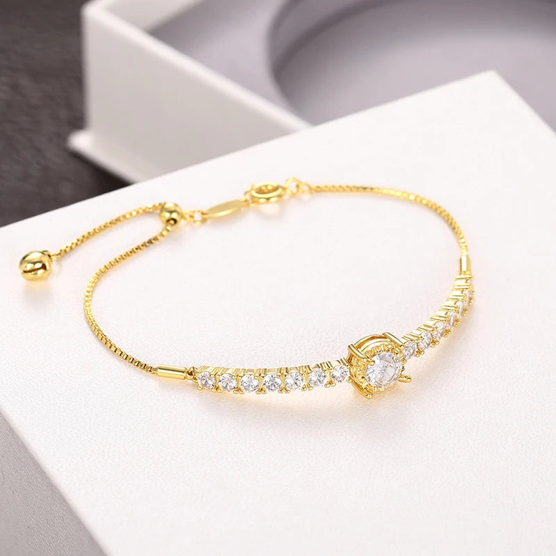 Adjustable Cubic Zirconia Bracelet