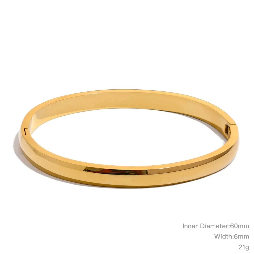 Smooth Minimalist Stainless Steel Bangle | Choice of Designs